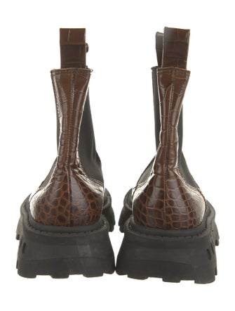 Simon Miller Leather Animal Print Chelsea Boots