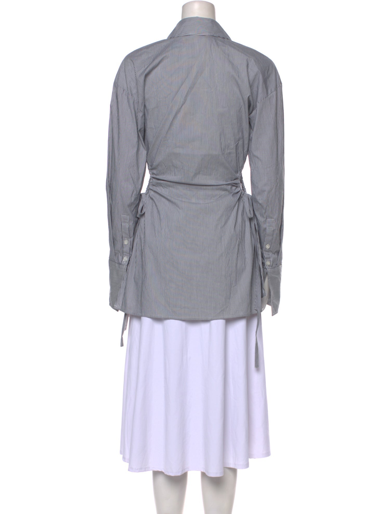 Simon Miller Striped Long Sleeve Button-Up Top