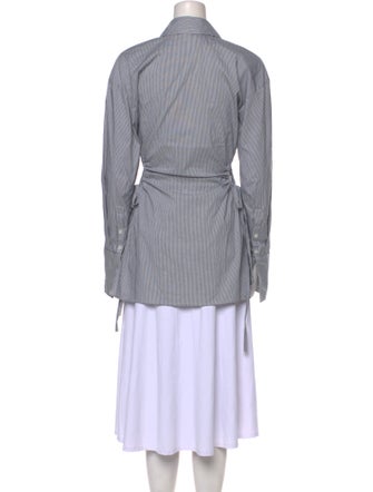 Simon Miller Striped Long Sleeve Button-Up Top