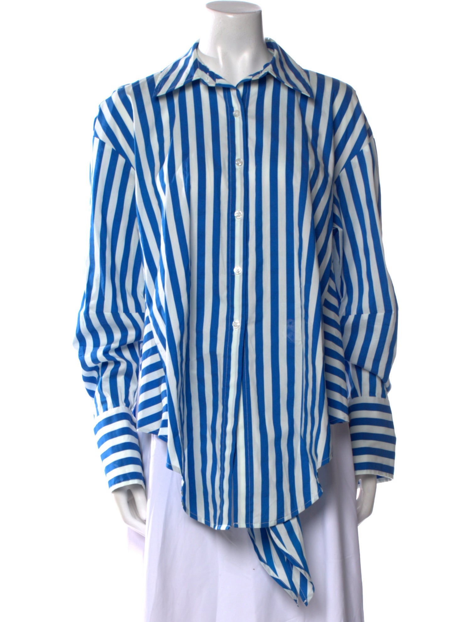 Simon Miller Striped Long Sleeve Button-Up Top