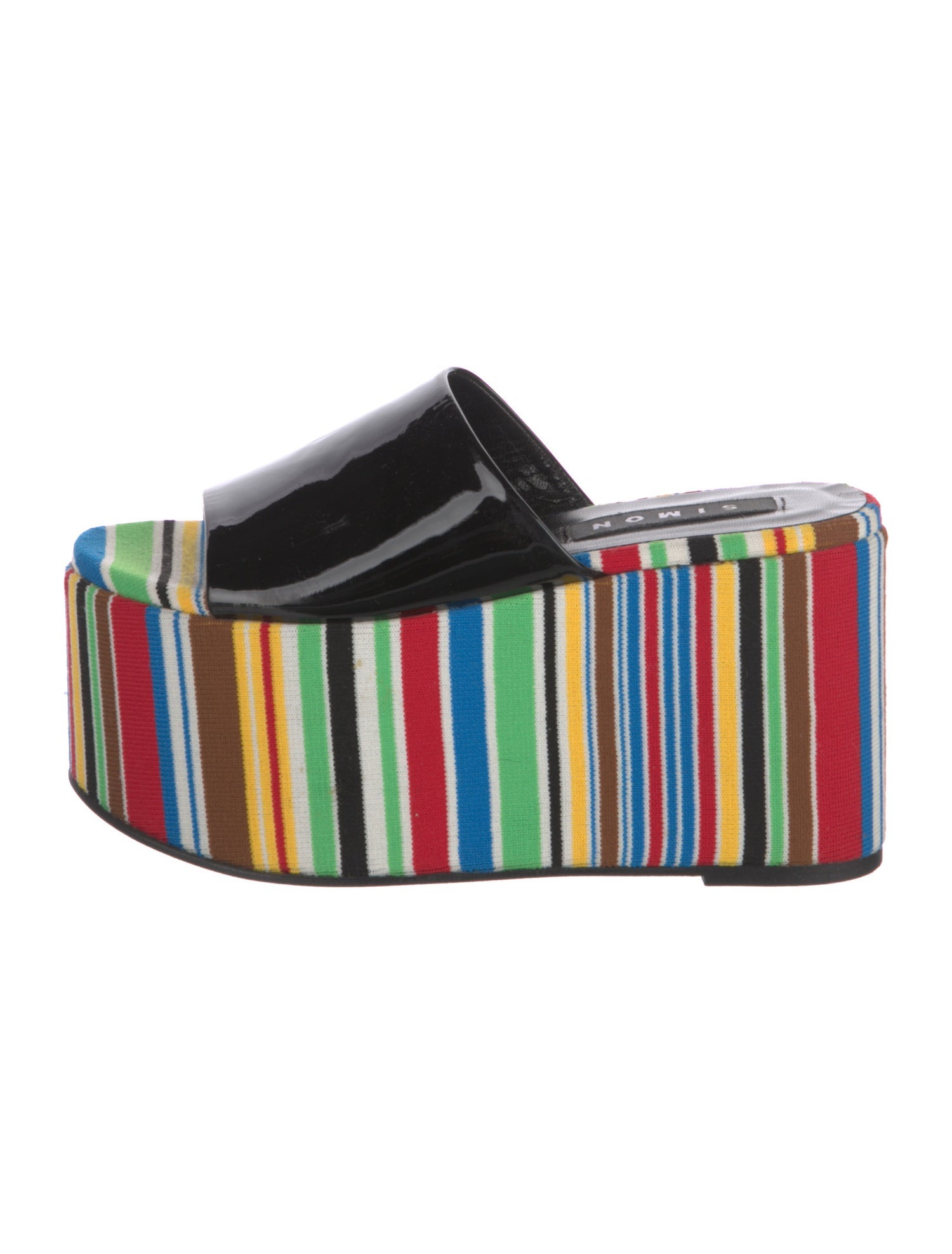 Simon Miller Leather Striped Slides
