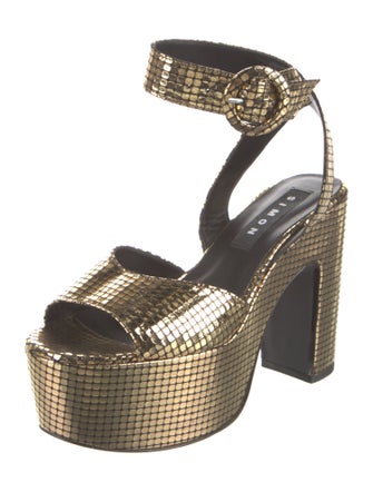 Simon Miller Leather Animal Print Sandals