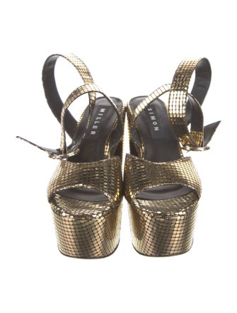 Simon Miller Leather Animal Print Sandals