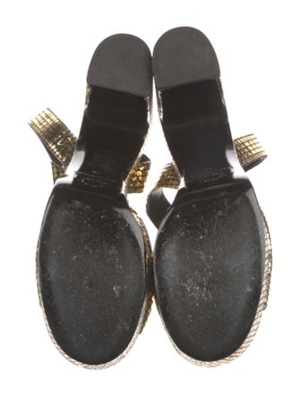 Simon Miller Leather Animal Print Sandals