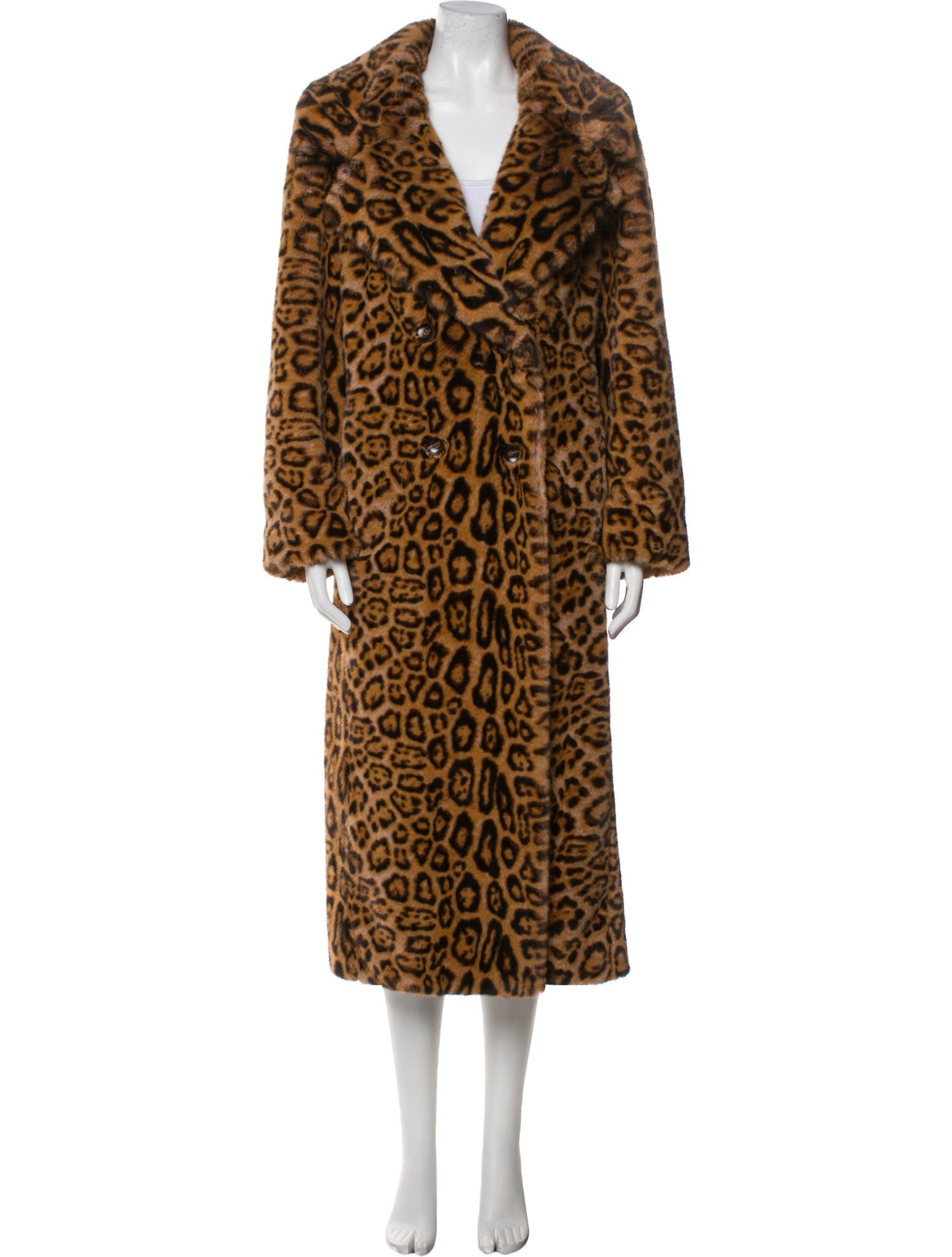 Simon Miller Animal Print Faux Fur Coat w/ Tags