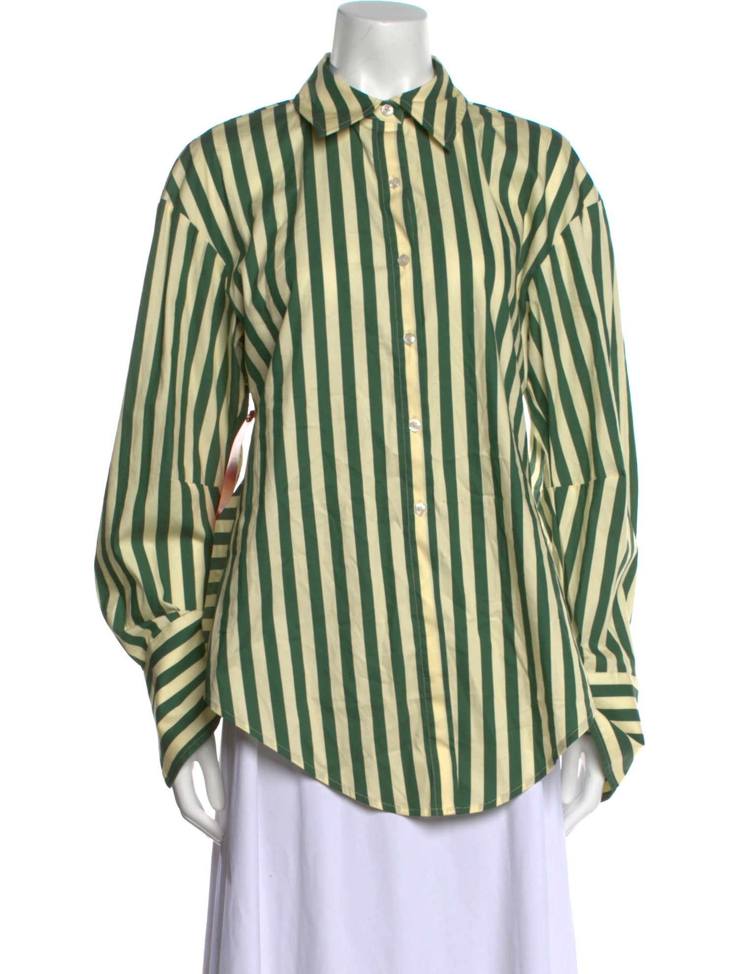 Simon Miller Striped Long Sleeve Button-Up Top