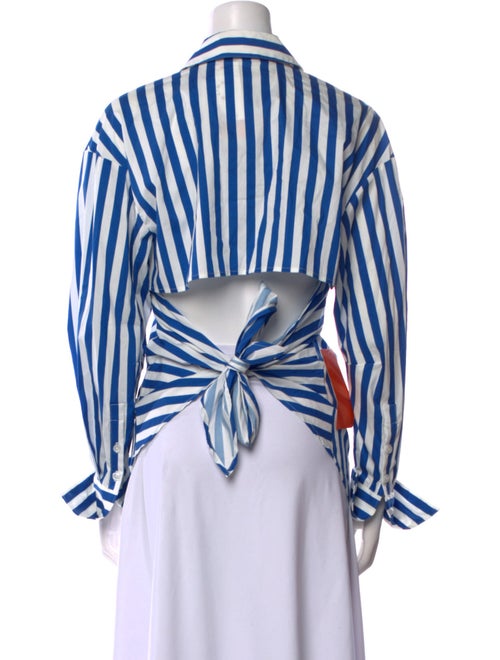 Simon Miller Striped Long Sleeve Button-Up Top