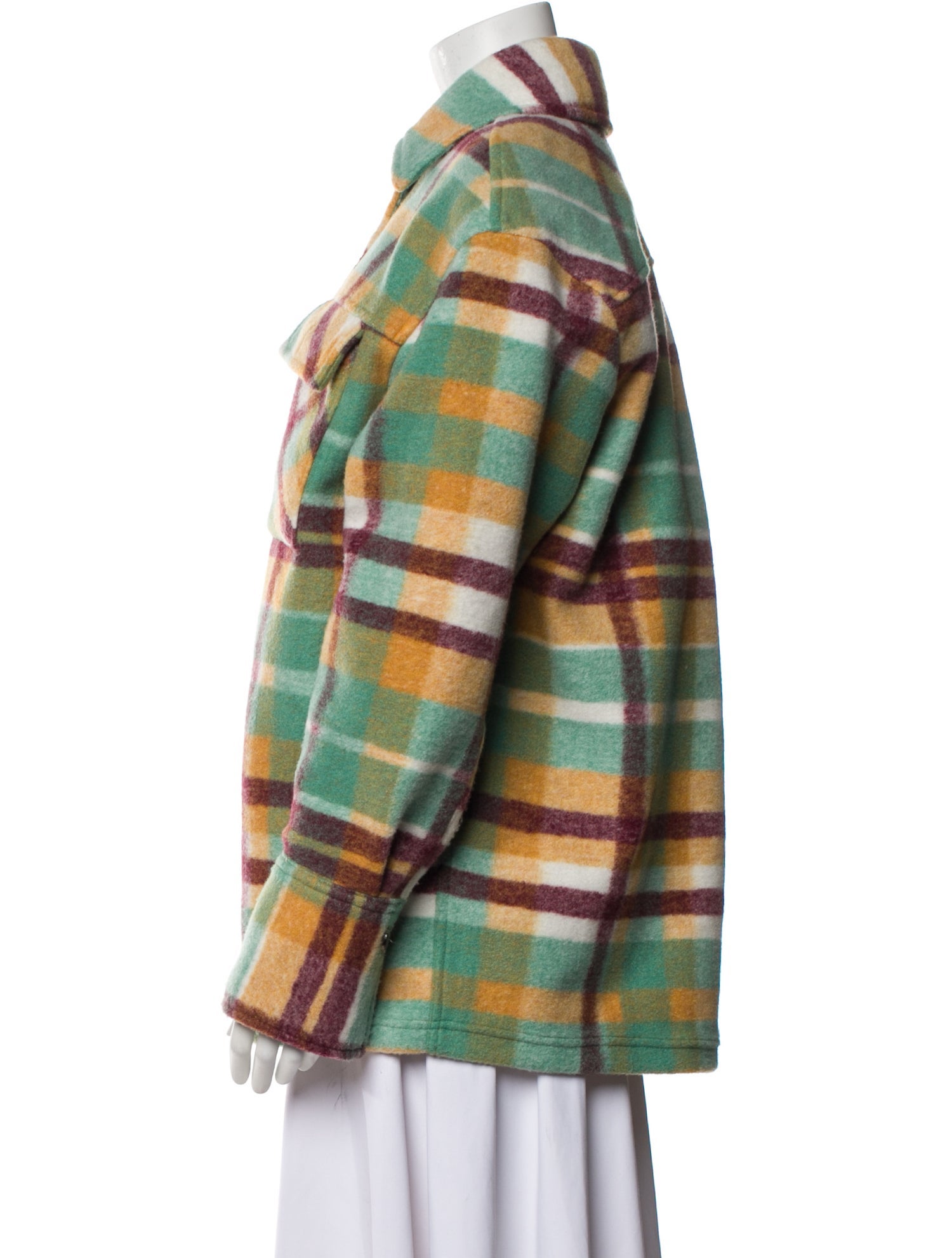 Simon Miller Plaid Print Biker Jacket