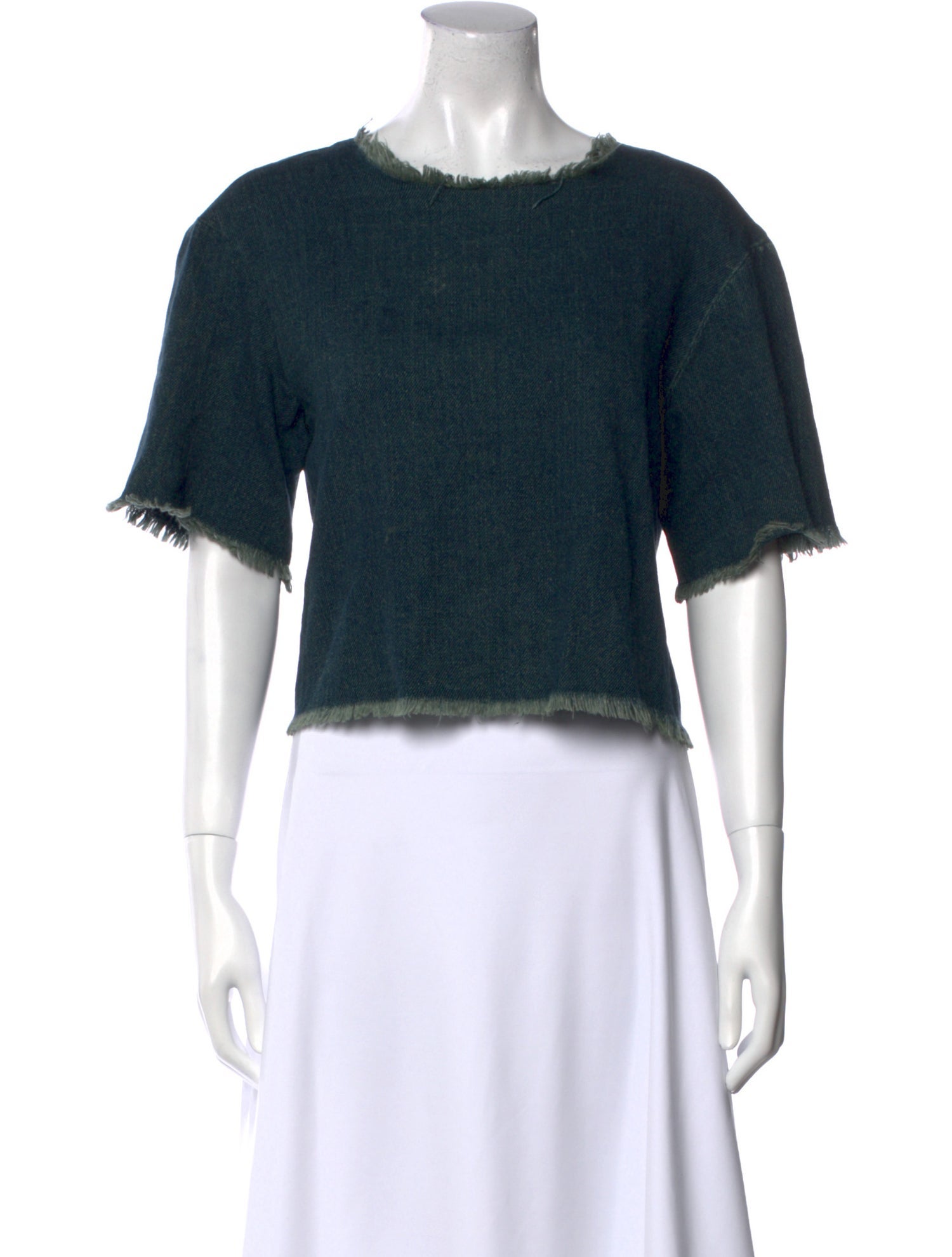 Simon Miller Bateau Neckline Short Sleeve Crop Top