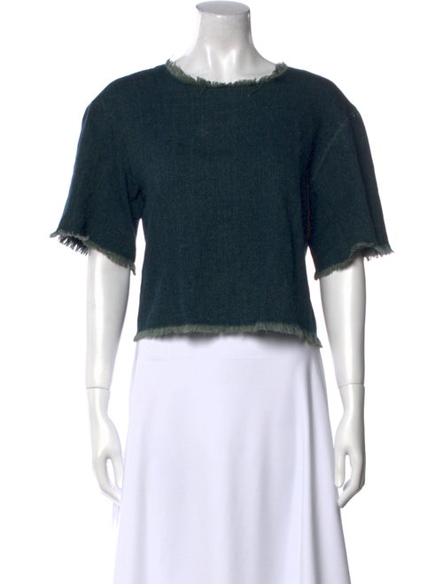 Simon Miller Bateau Neckline Short Sleeve Crop Top