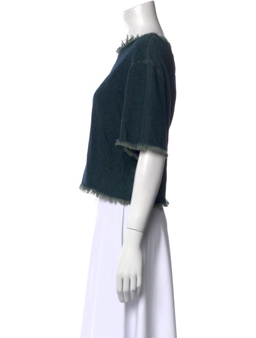 Simon Miller Bateau Neckline Short Sleeve Crop Top