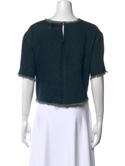 Simon Miller Bateau Neckline Short Sleeve Crop Top