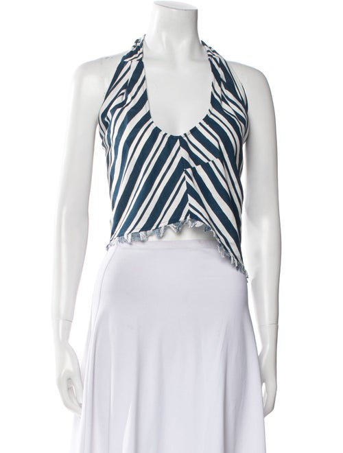 Simon Miller Striped Halterneck Crop Top
