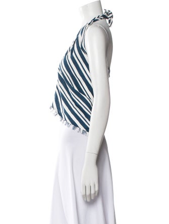 Simon Miller Striped Halterneck Crop Top