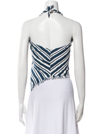 Simon Miller Striped Halterneck Crop Top