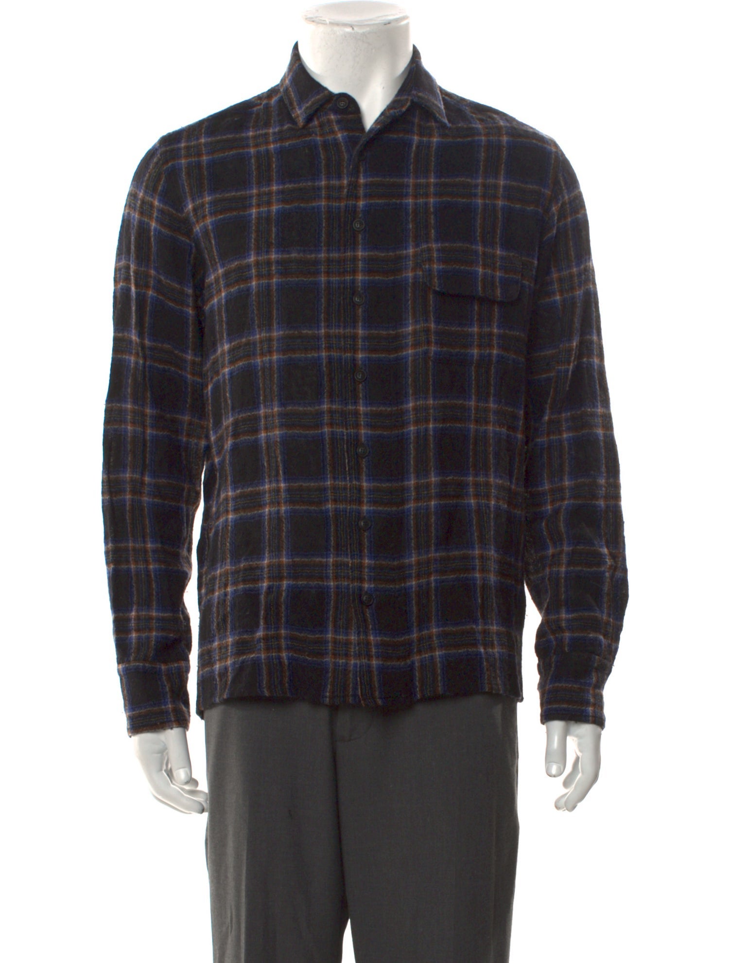 Simon Miller Wool Plaid Print Shirt