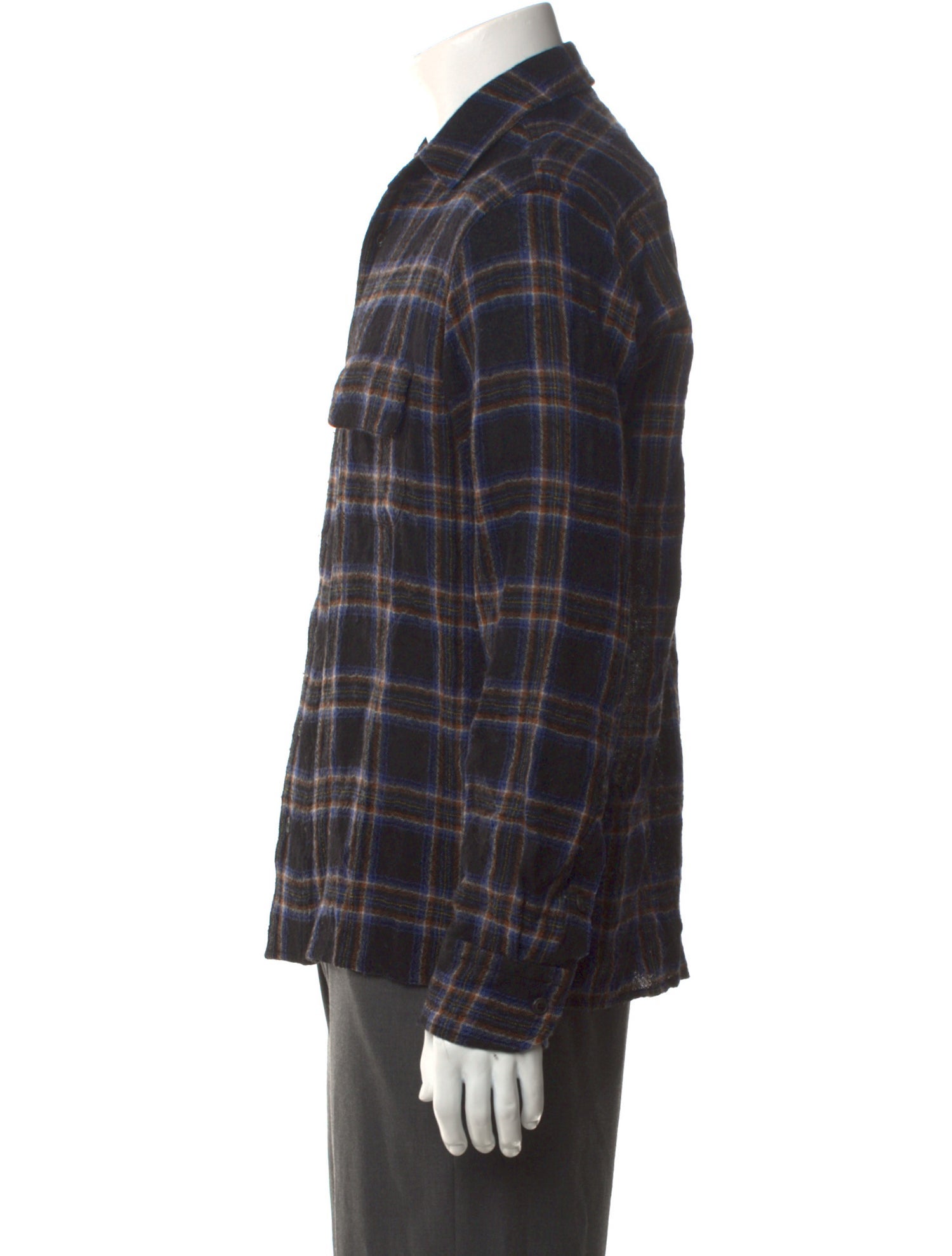 Simon Miller Wool Plaid Print Shirt