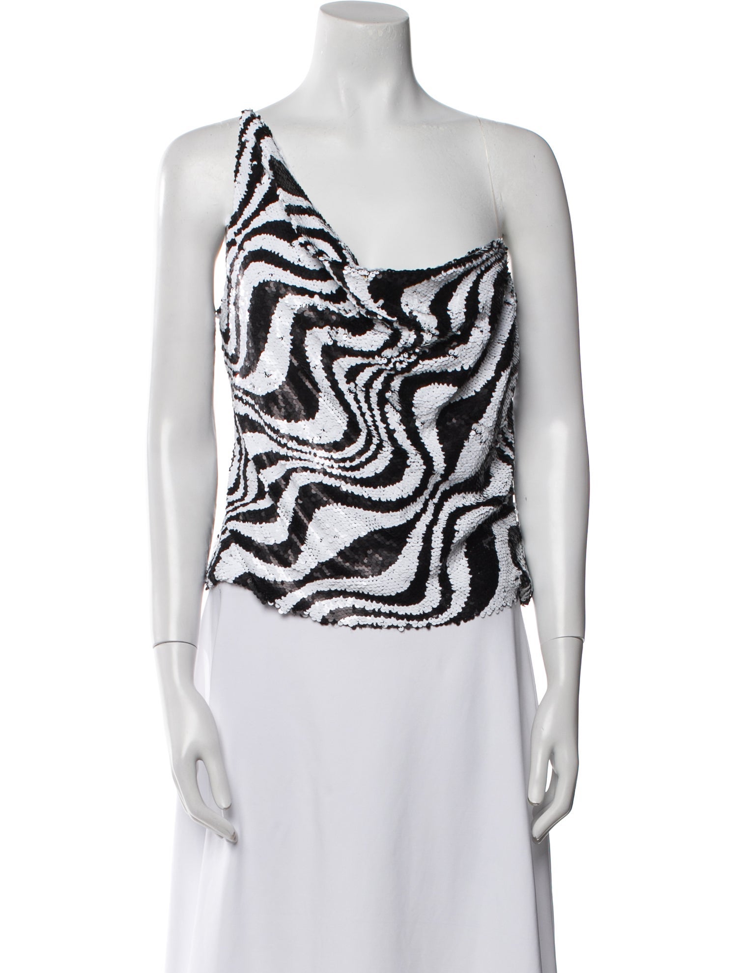 Simon Miller Printed One-Shoulder Top