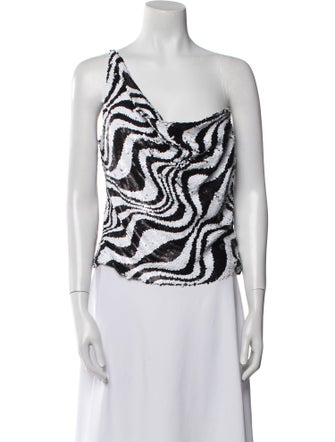 Simon Miller Printed One-Shoulder Top