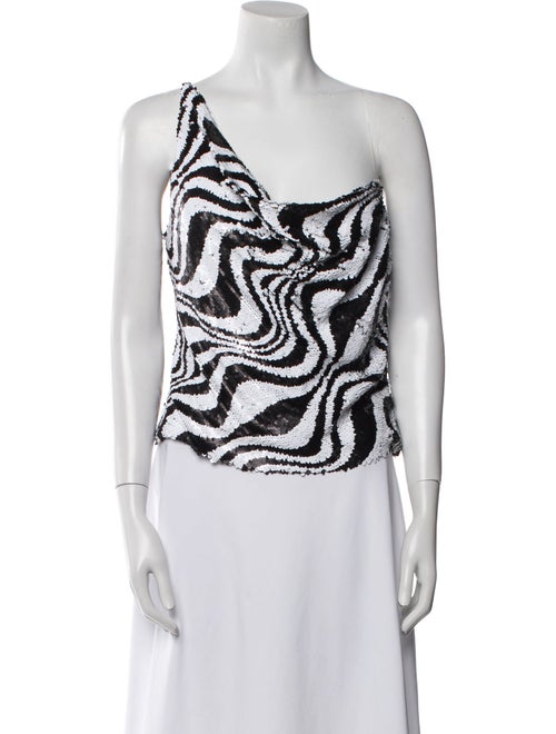 Simon Miller Printed One-Shoulder Top