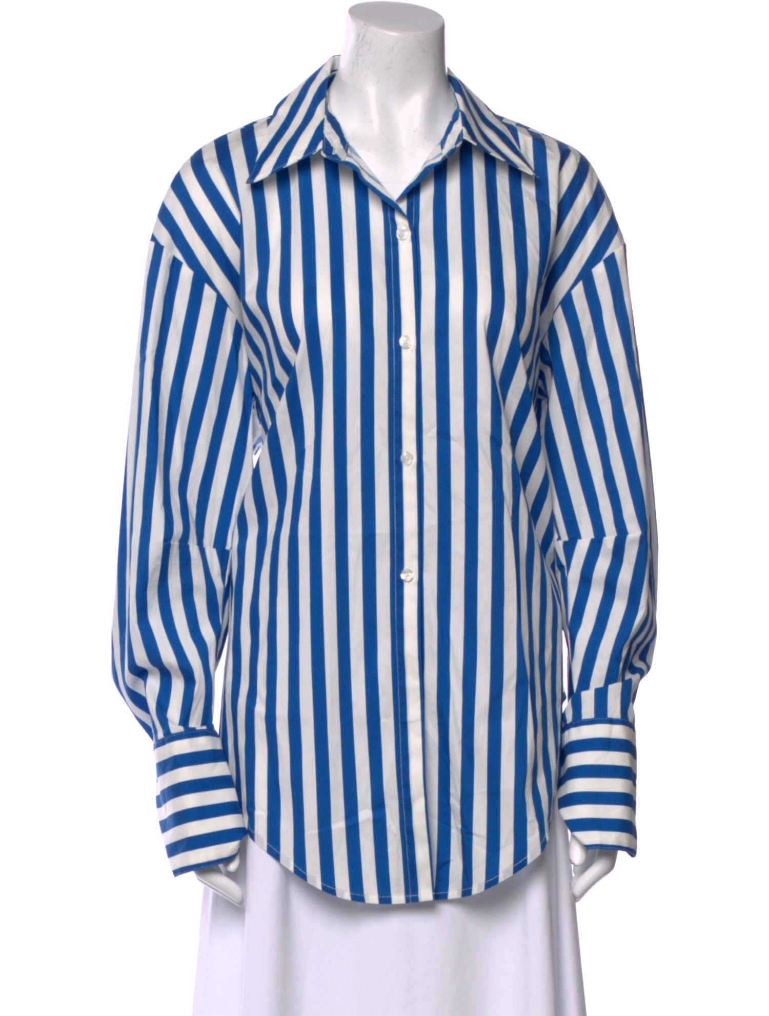 Simon Miller Striped Long Sleeve Button-Up Top