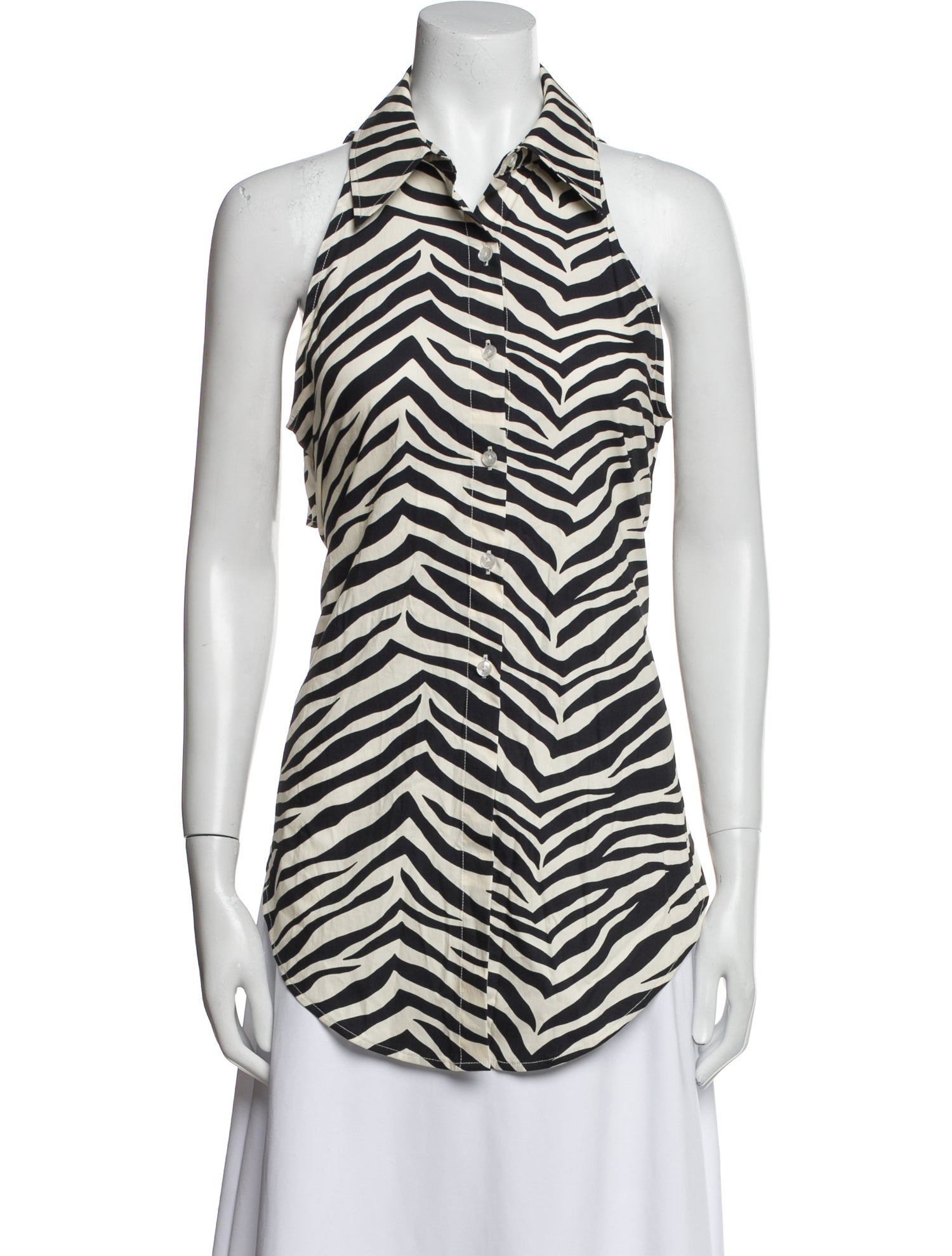 Simon Miller Animal Print Halterneck Top