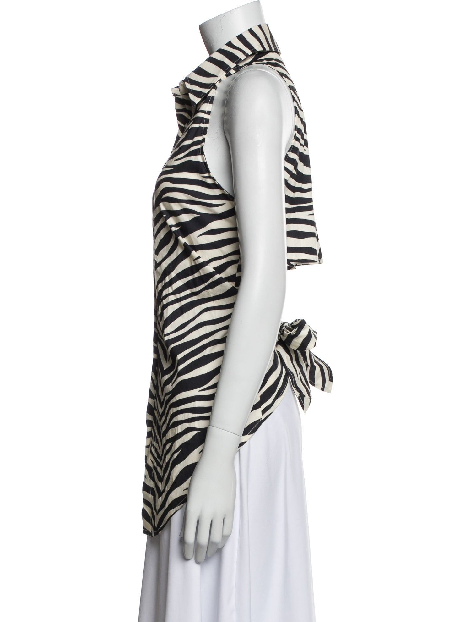 Simon Miller Animal Print Halterneck Top