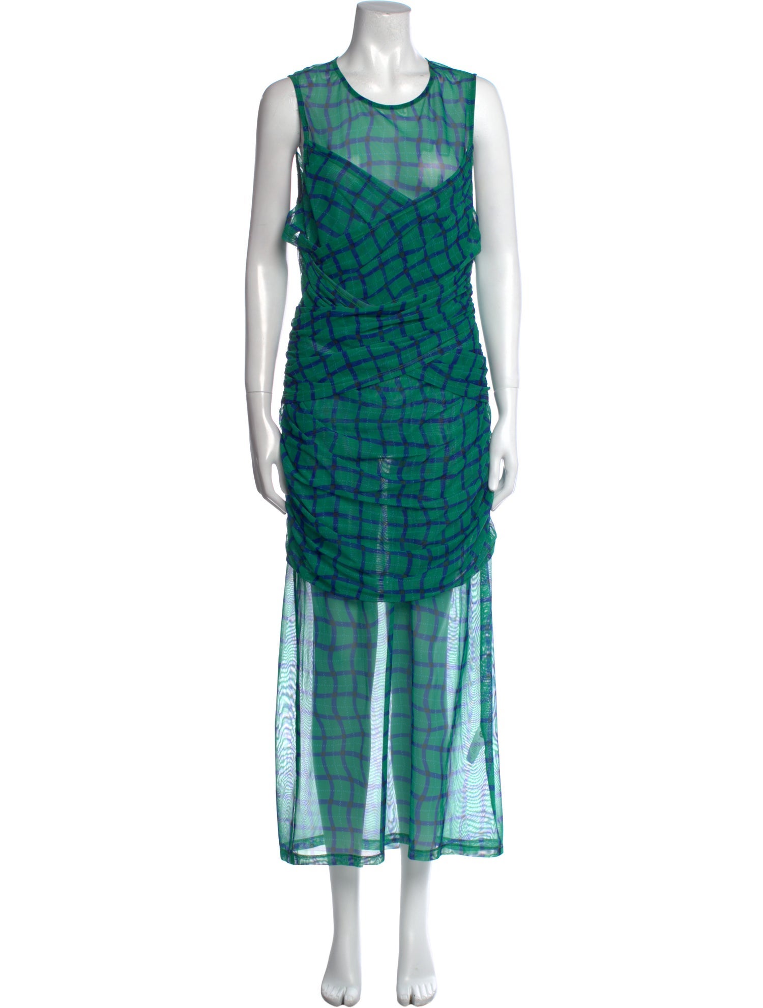 Simon Miller Plaid Print Long Dress
