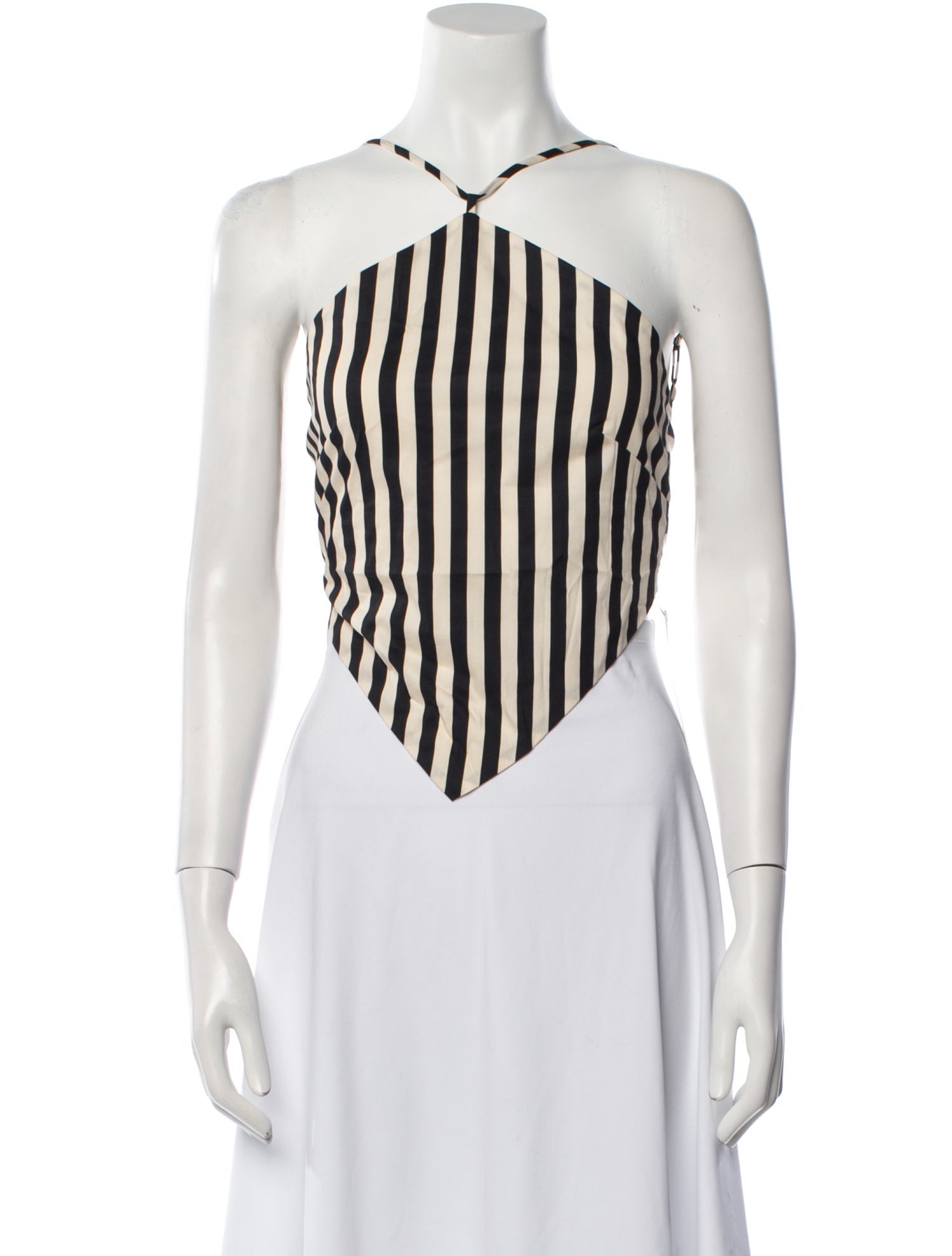Simon Miller Striped Halterneck Crop Top