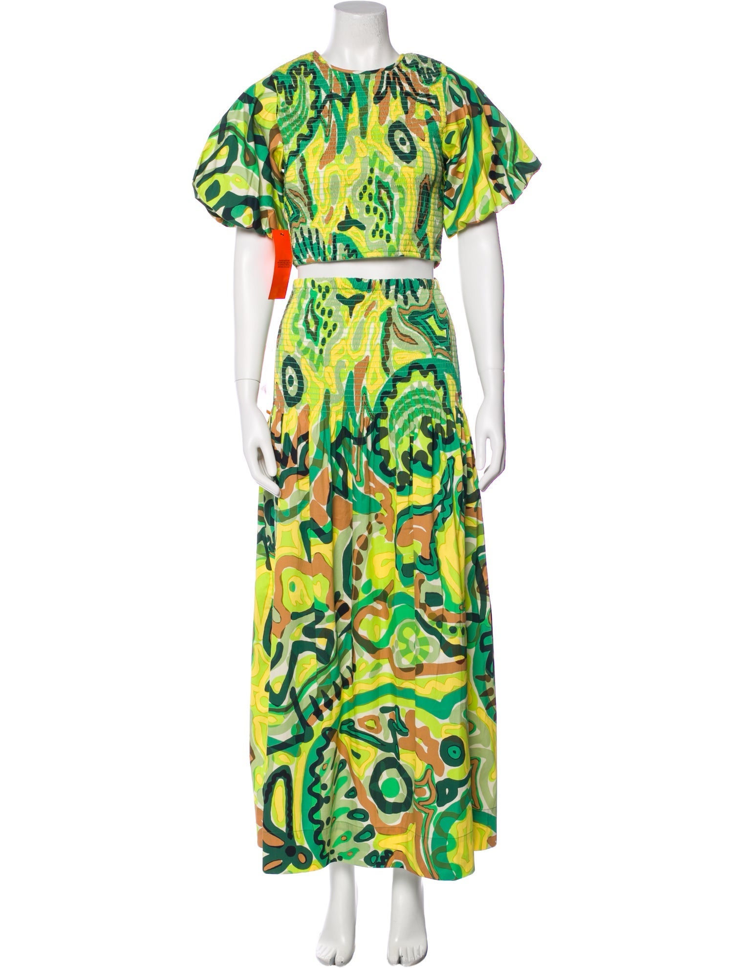 Simon Miller Floral Print Ruffle Embellishment Skirt Set w/ Tags