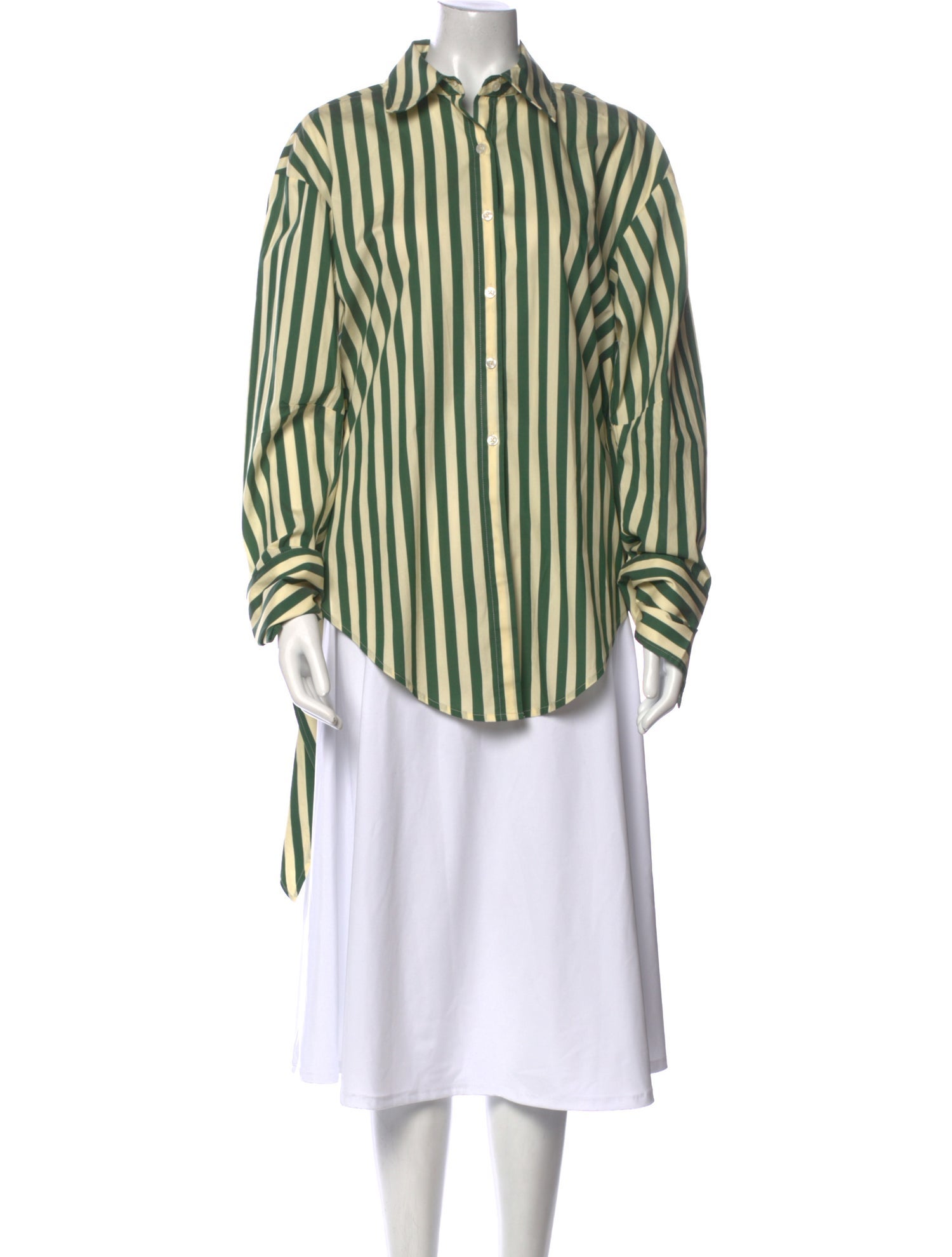 Simon Miller Striped Long Sleeve Button-Up Top