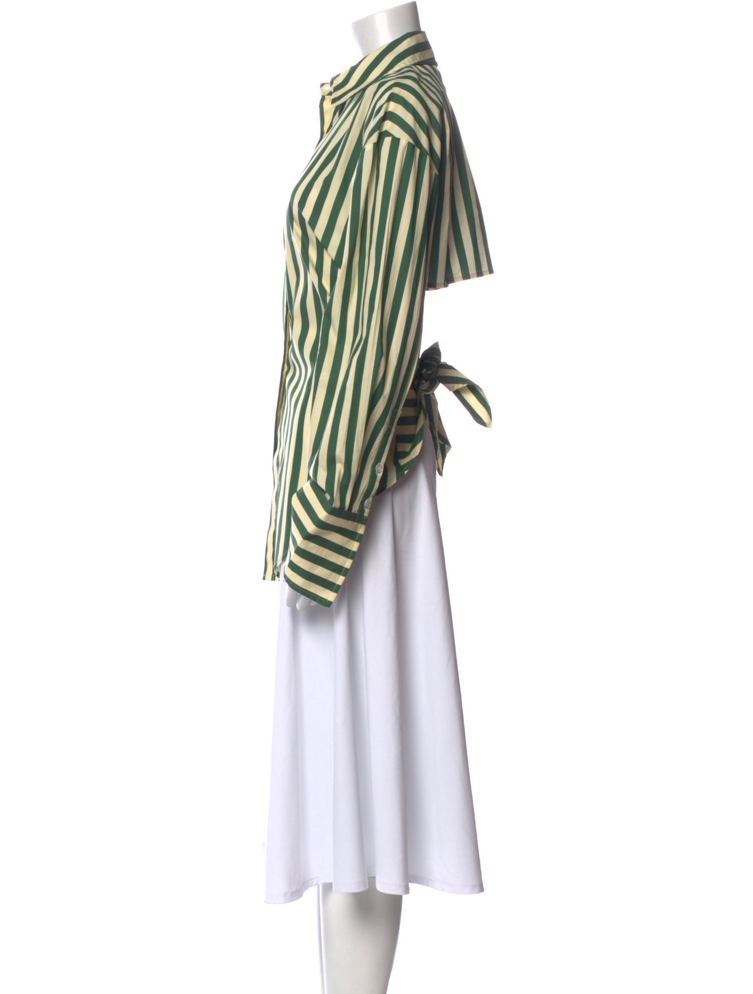 Simon Miller Striped Long Sleeve Button-Up Top