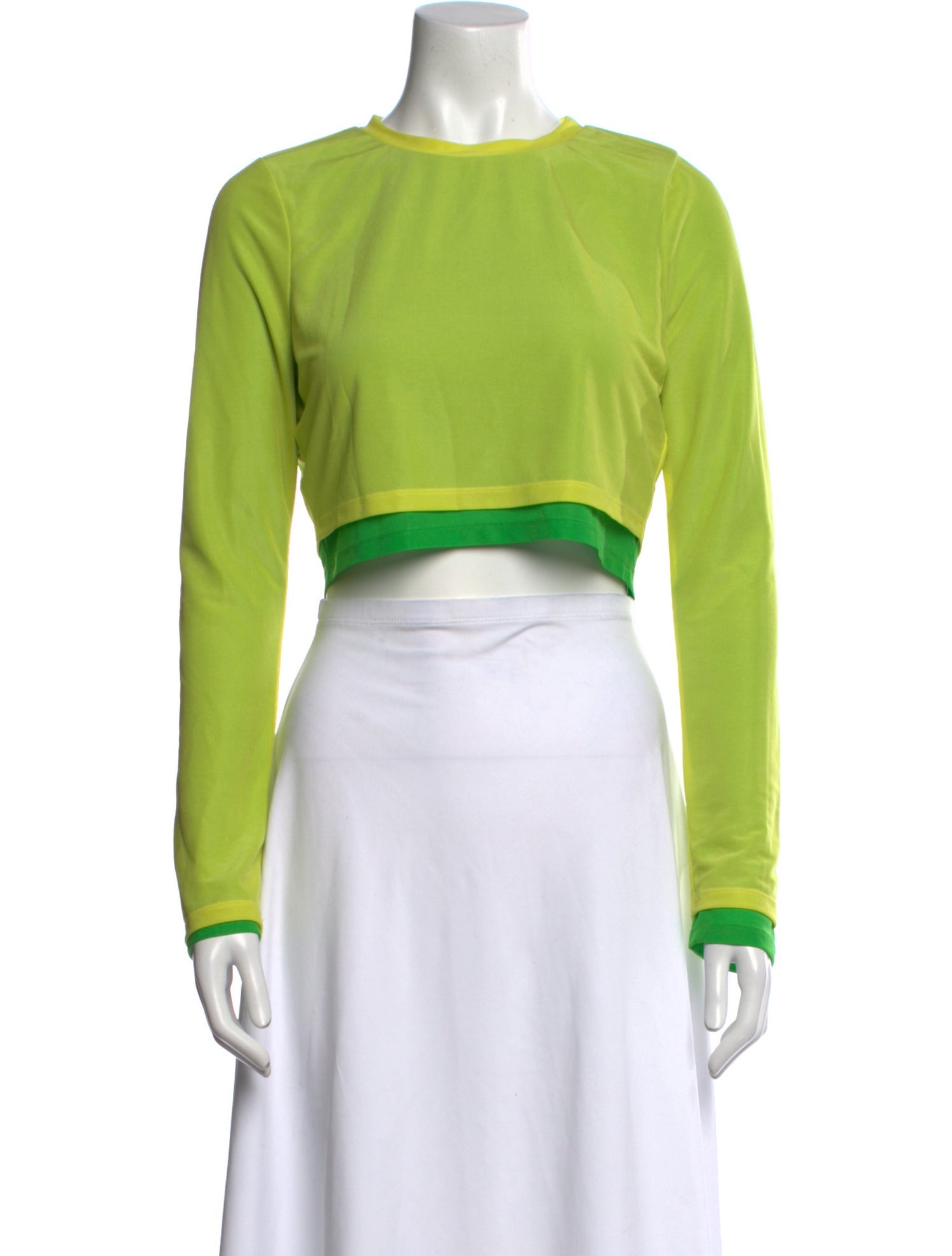 Simon Miller Crew Neck Long Sleeve Crop Top