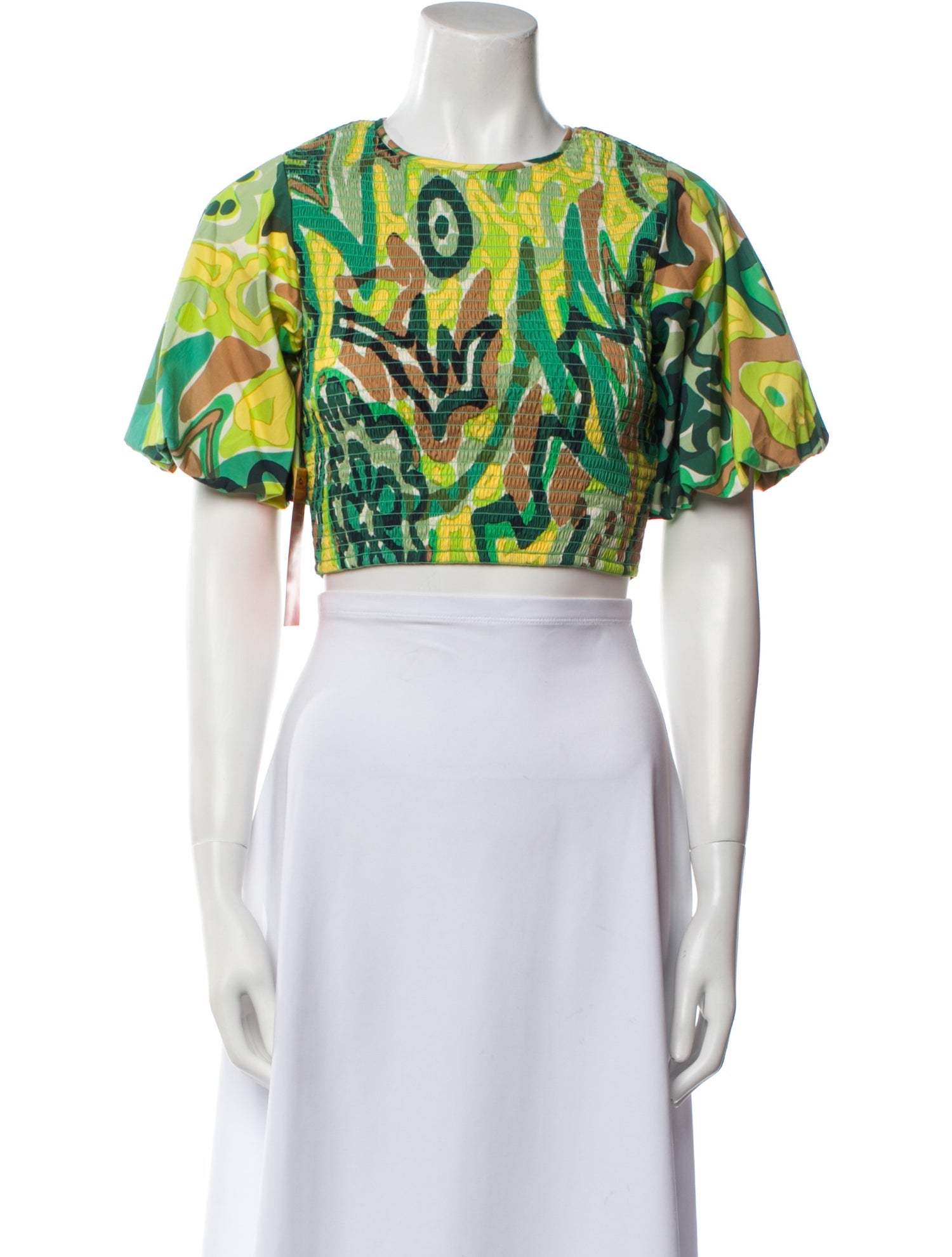 Simon Miller Printed Crew Neck Crop Top w/ Tags