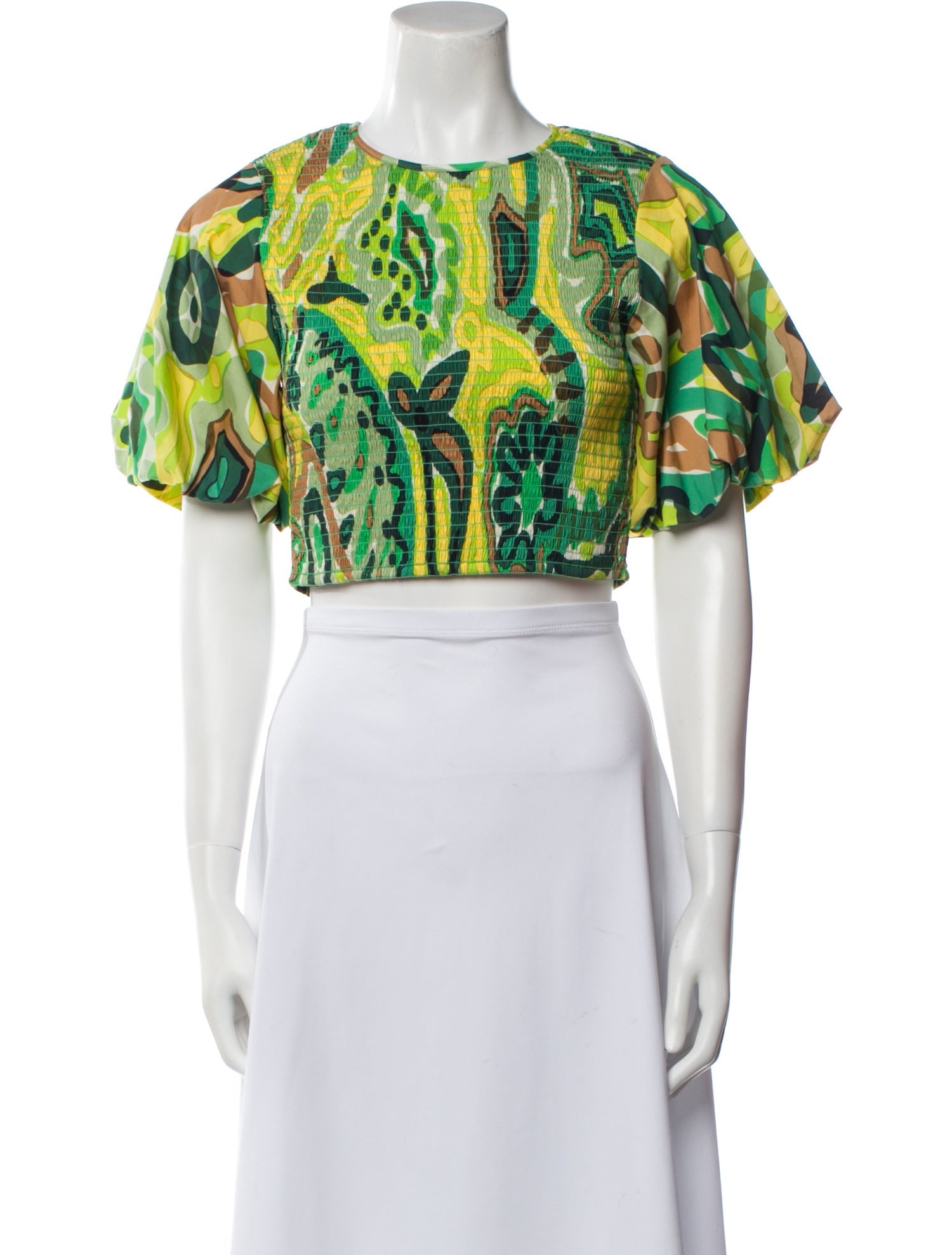 Simon Miller Printed Crew Neck Crop Top w/ Tags