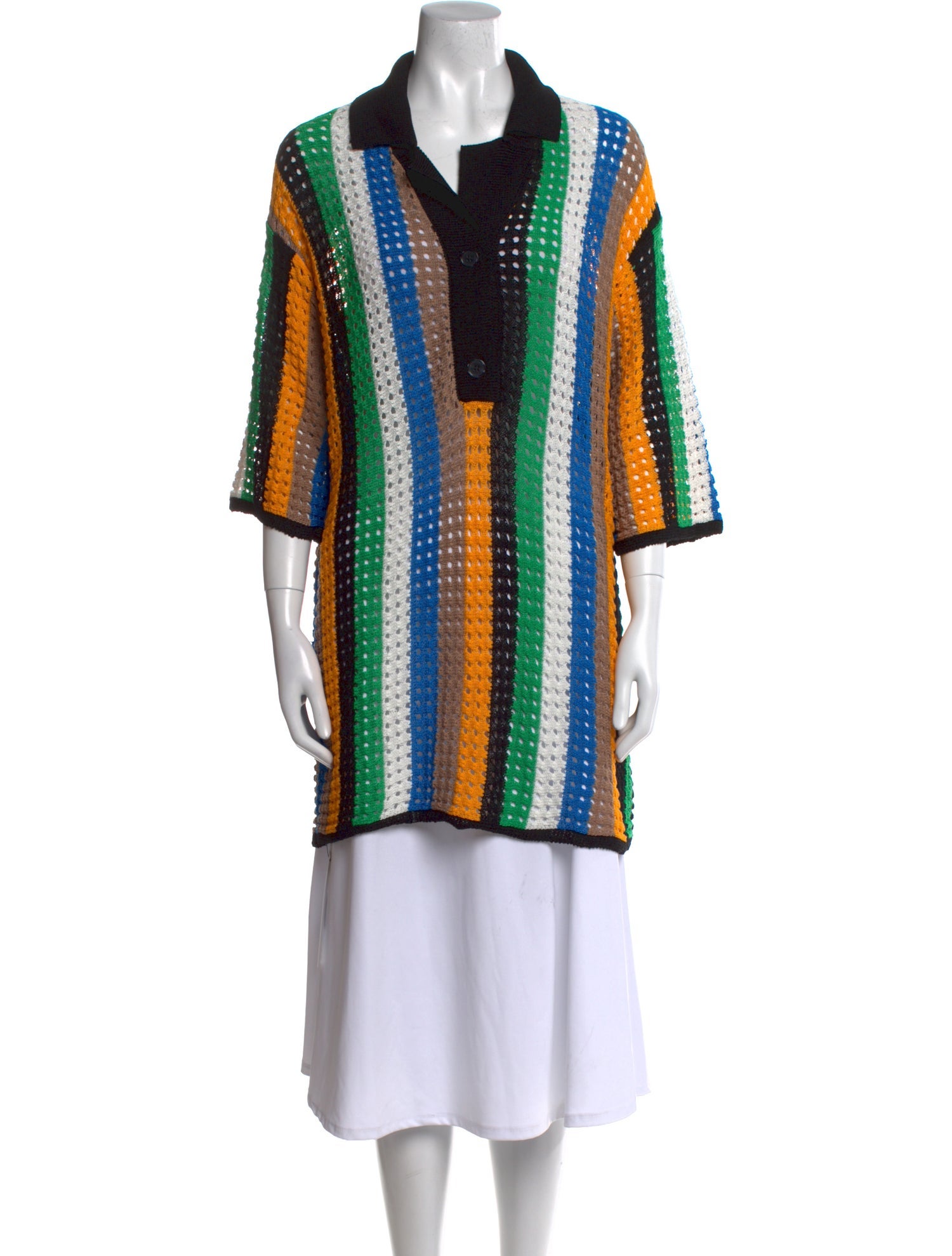 Simon Miller Striped Three-Quarter Sleeve Tunic w/ Tags