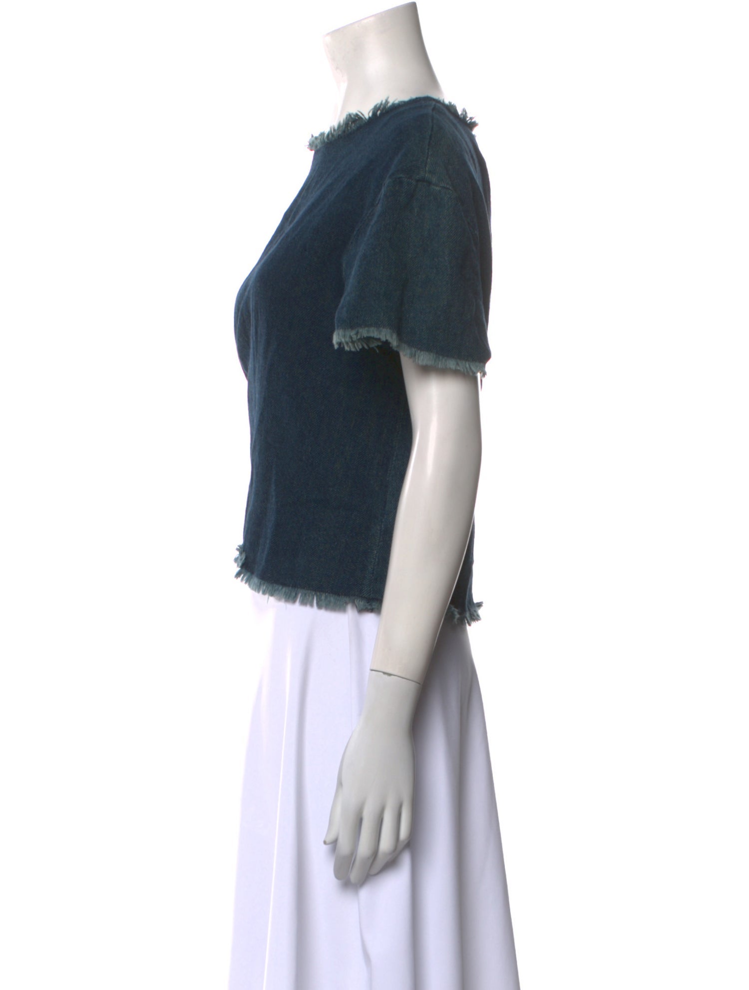 Simon Miller Bateau Neckline Short Sleeve Crop Top