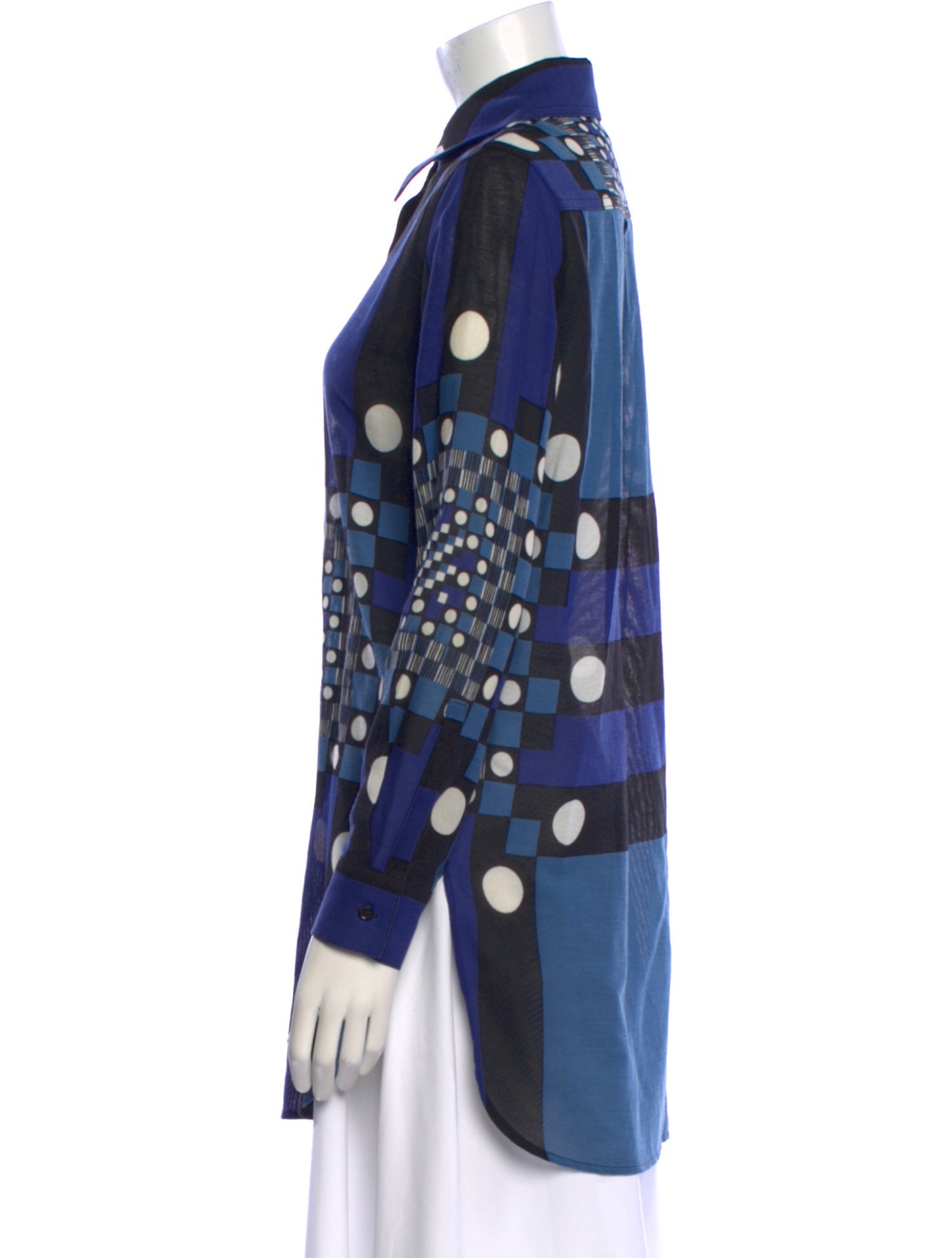 Simon Miller Polka Dot Print Long Sleeve Button-Up Top