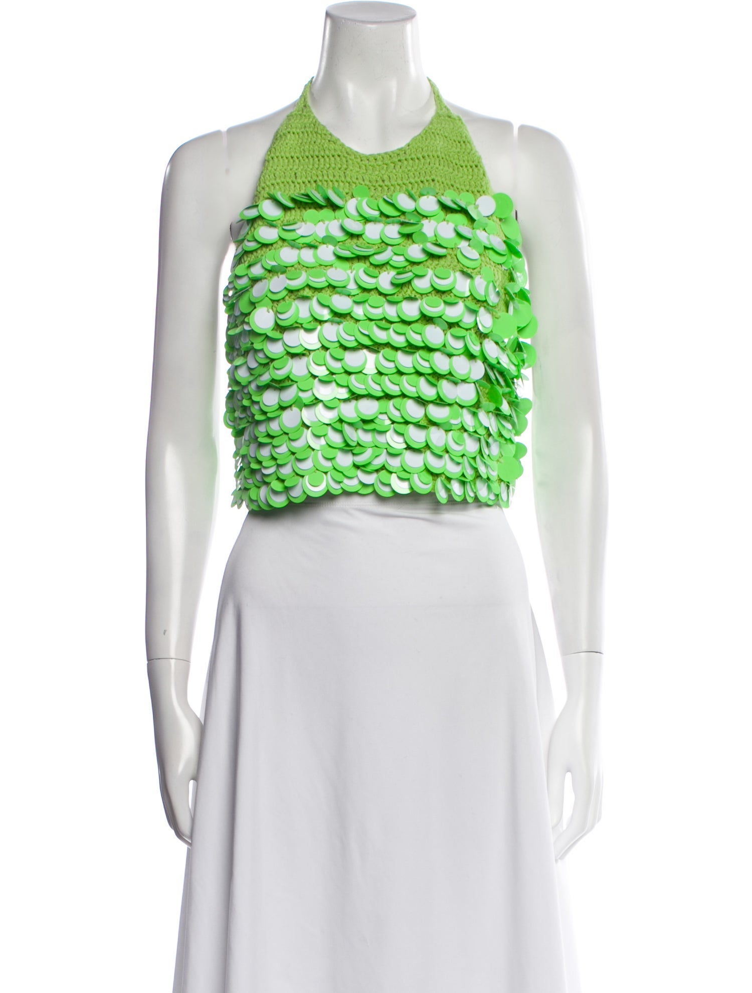 Simon Miller Printed Halterneck Crop Top