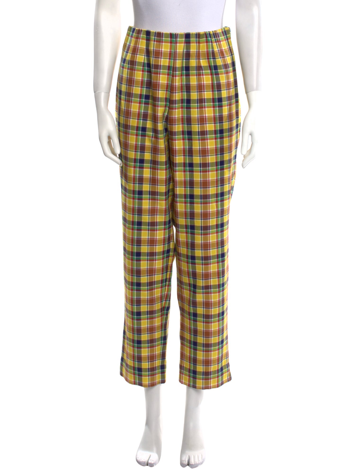 Simon Miller Plaid Print Straight Leg Pants