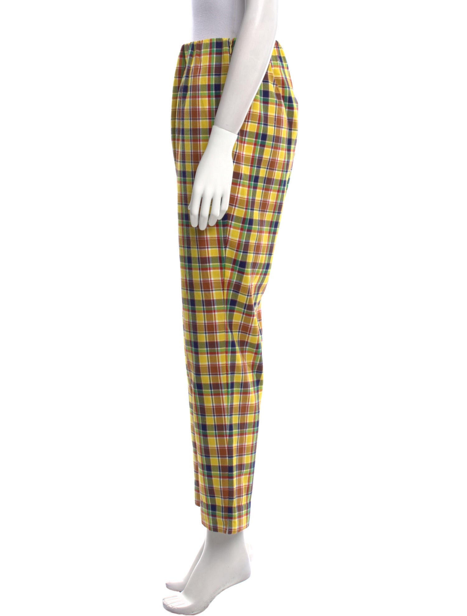 Simon Miller Plaid Print Straight Leg Pants
