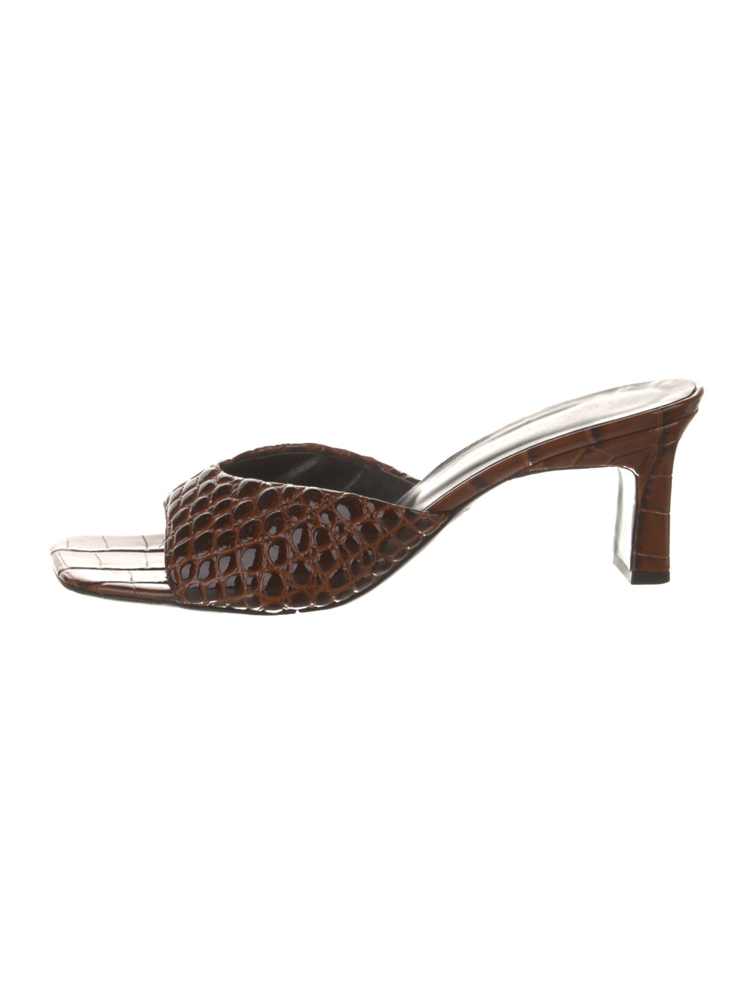 Simon Miller Leather Animal Print Slides