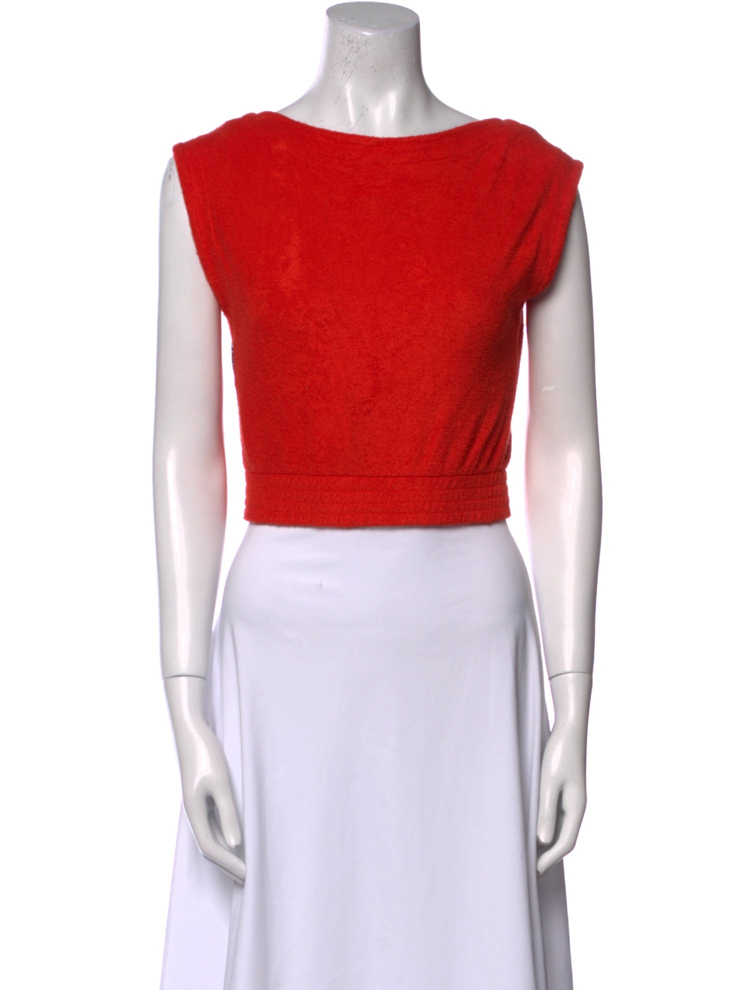 Simon Miller Bateau Neckline Sleeveless Crop Top