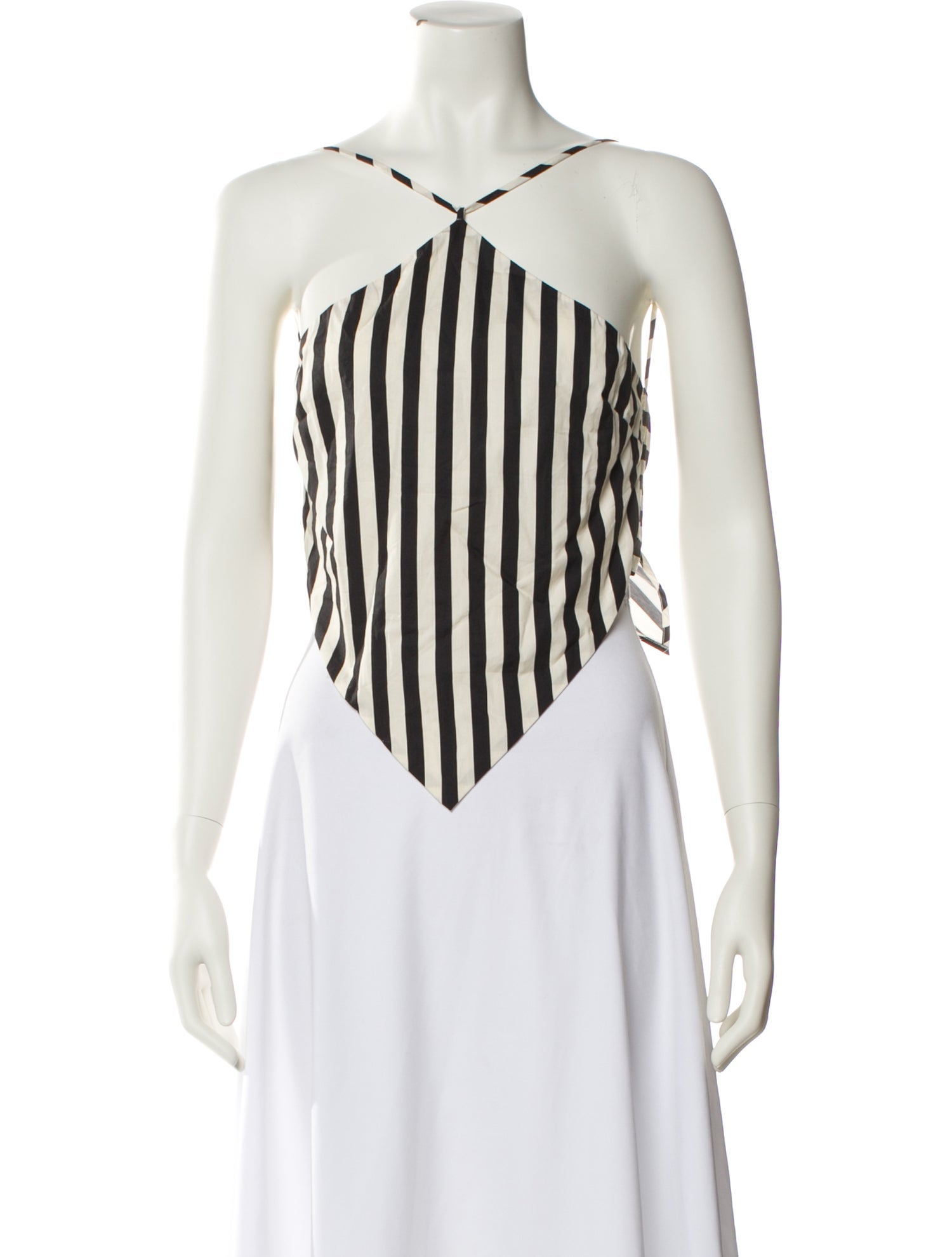 Simon Miller Striped V-Neck Crop Top