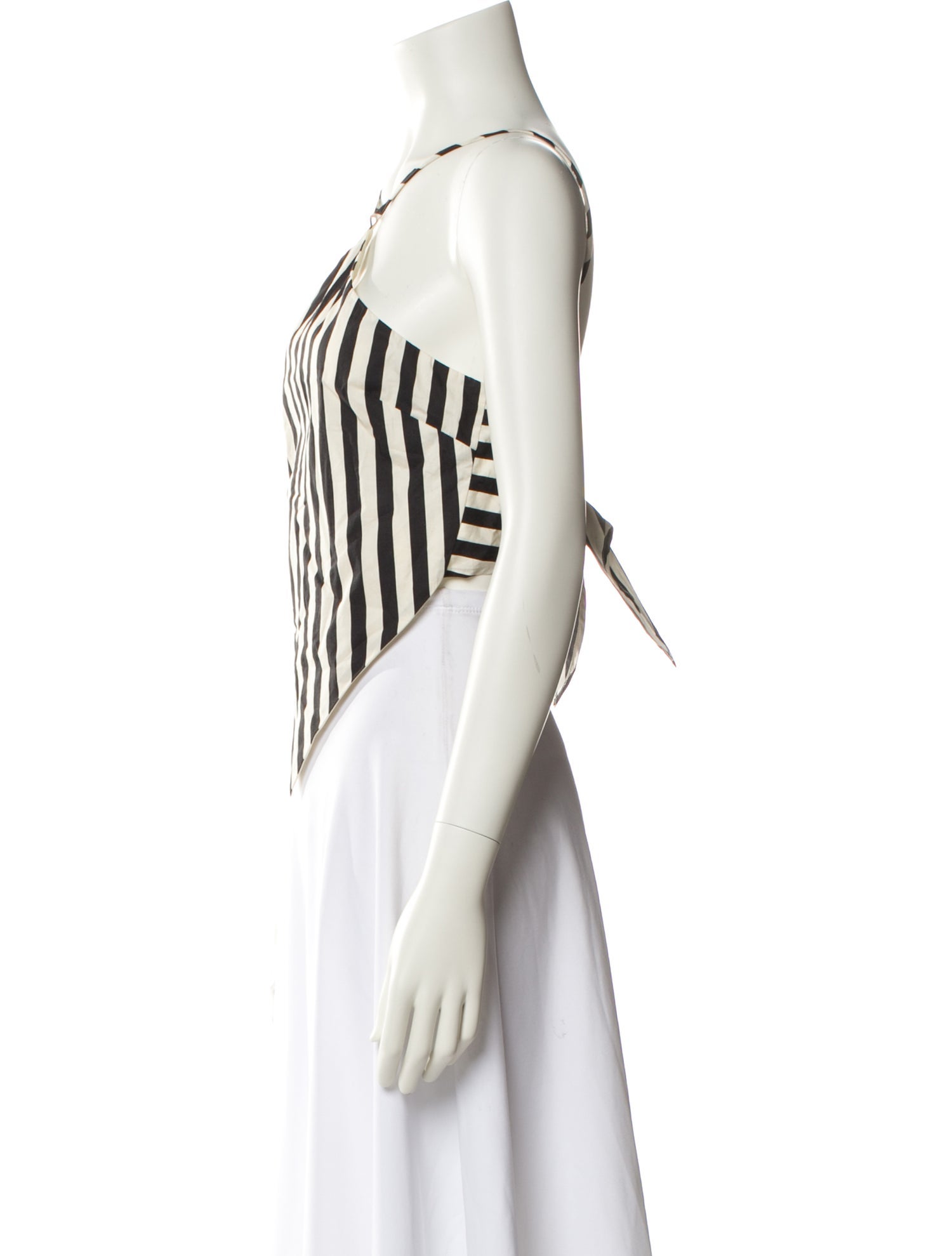 Simon Miller Striped V-Neck Crop Top