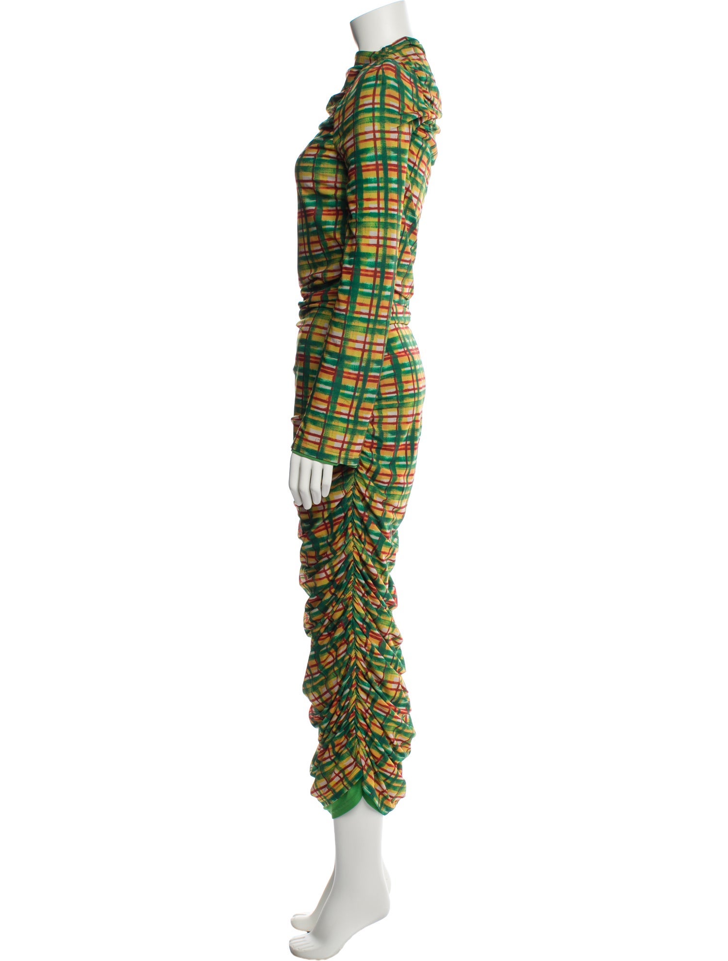 Simon Miller Plaid Print Long Dress