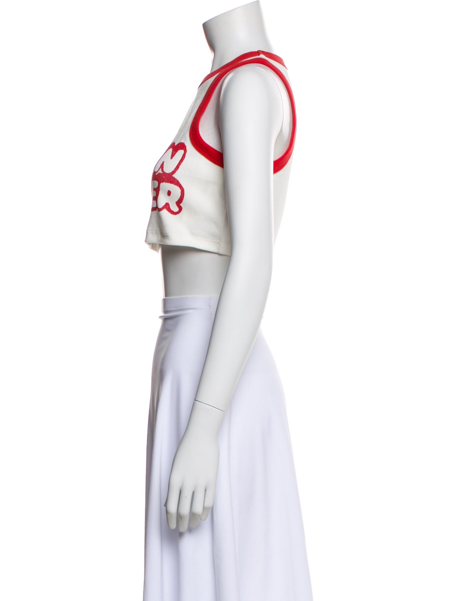 Simon Miller Graphic Print Crew Neck Crop Top