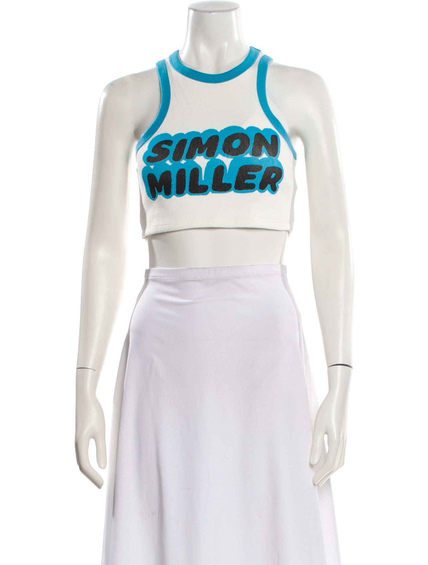 Simon Miller Graphic Print Crew Neck Crop Top w/ Tags