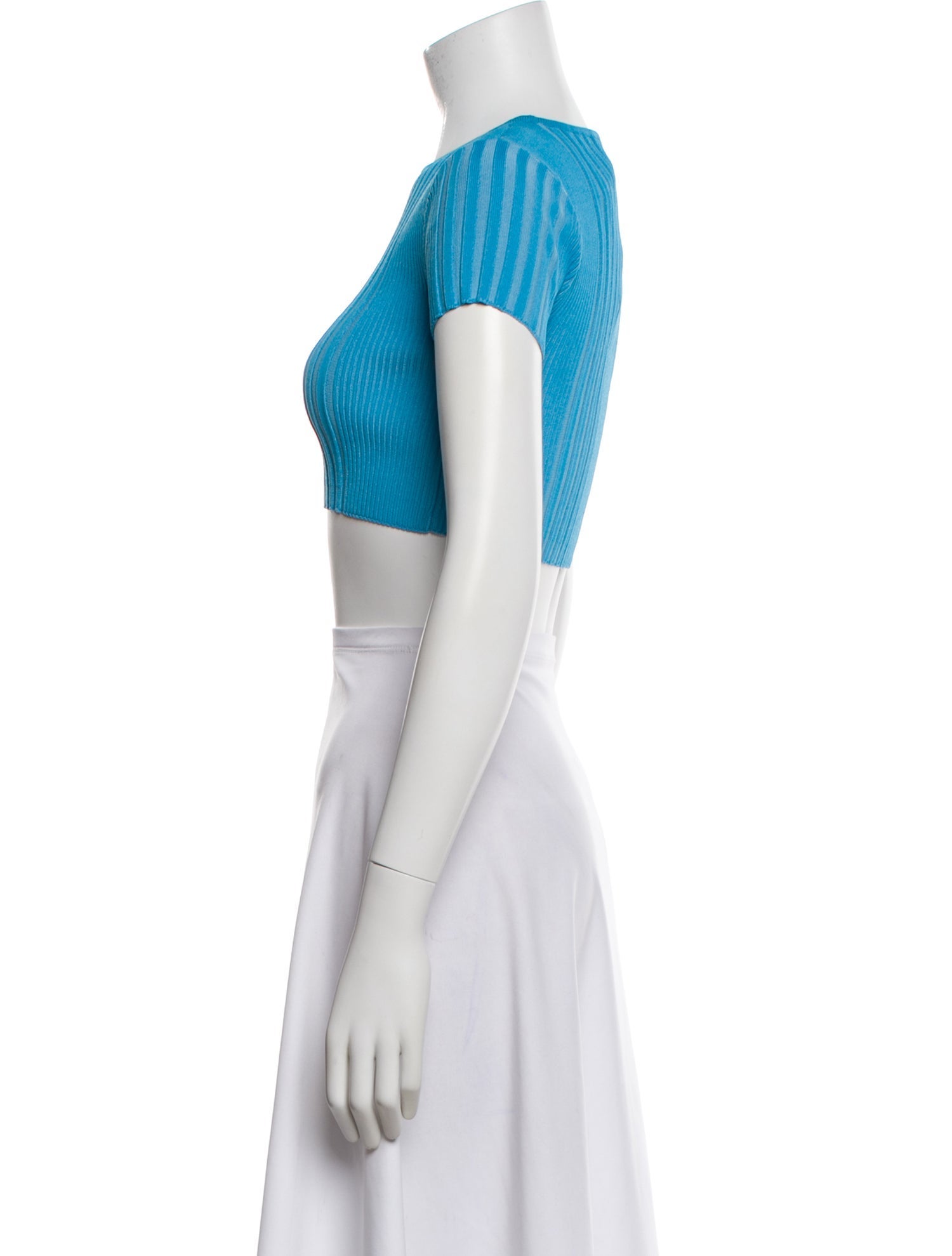 Simon Miller Striped Crew Neck Crop Top