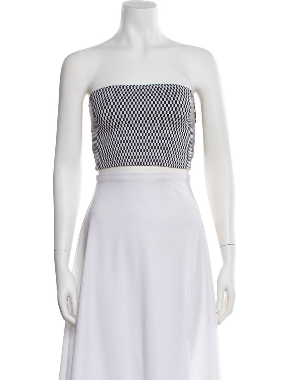 Simon Miller Patterned Strapless Crop Top - image 1
